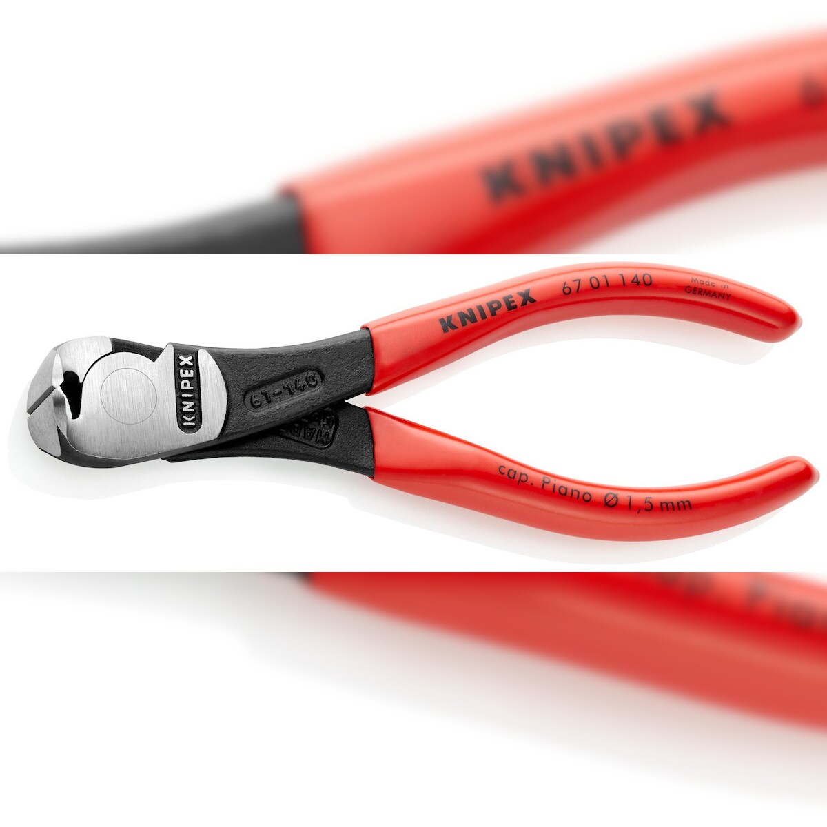 KNIPEX Kraft-Vornschneider, schwarz atramentiert, 140 mm Image