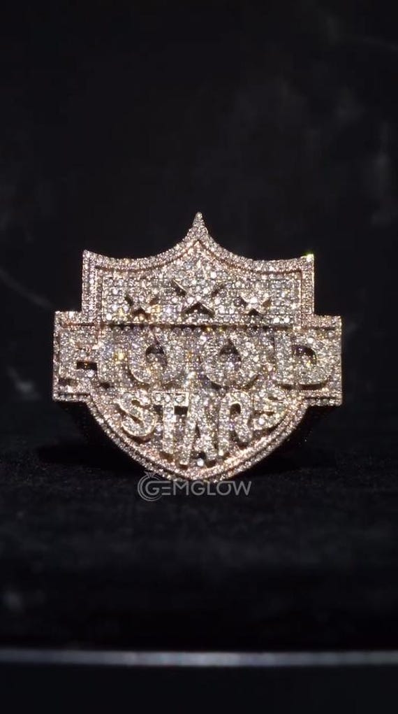 Iced Out VVS Moissanite Ring, Iced Out Hip Hop Ring, Schmuck Geschenk, Hip Hop Ring, kundenspezifischer Ring, Geburtstagsgeschenk Hip-Hop-Schmuck