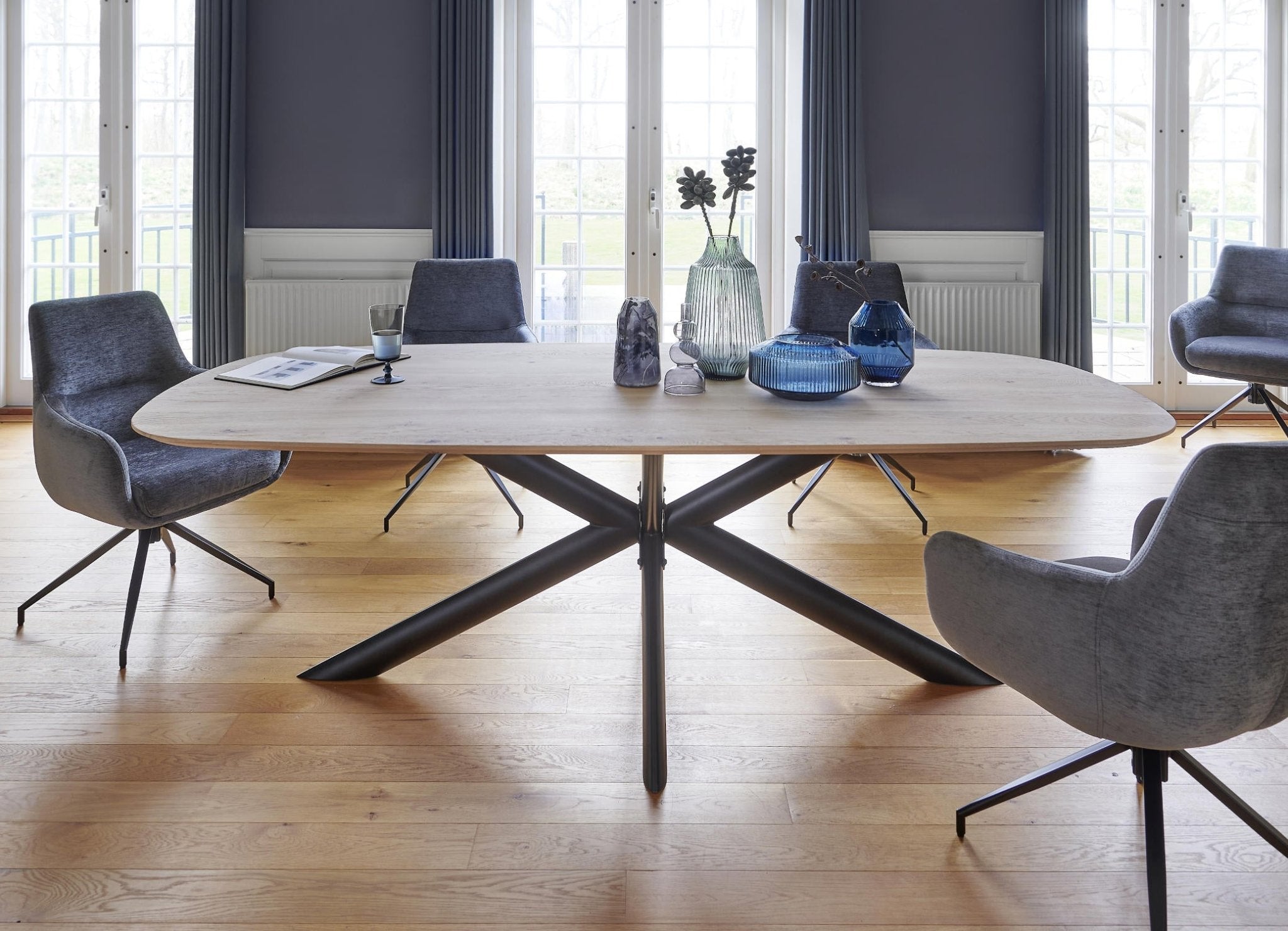 Esstisch Daytona Eiche massiv oval Wildeiche geölte Optik 200x100 cm
