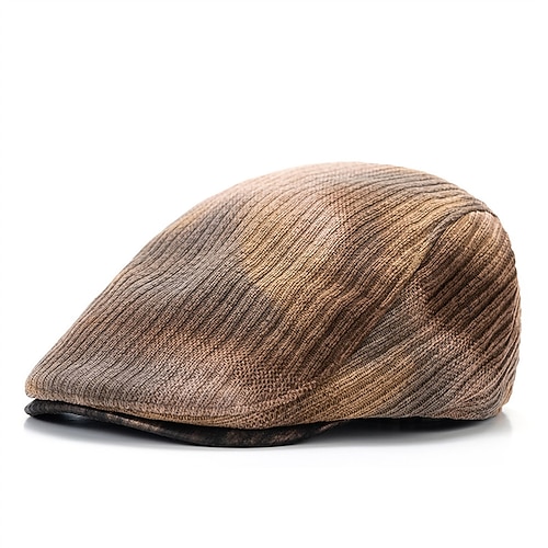 Per uomo Coppola Cappello Ascot Cappello da Giornalista Rosso Kaki Poliestere Jacquard Moda Casual Streetwear Quotidiano Motivo Regolabile Protezione solare Traspirante
