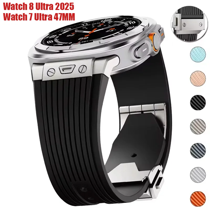 Luxusarmband für Samsung Galaxy Watch Ultra 2025 47 mm Edelstahlschnalle Herren-Sportarmband für Samsung Galaxy Watch 7 Ultra Image