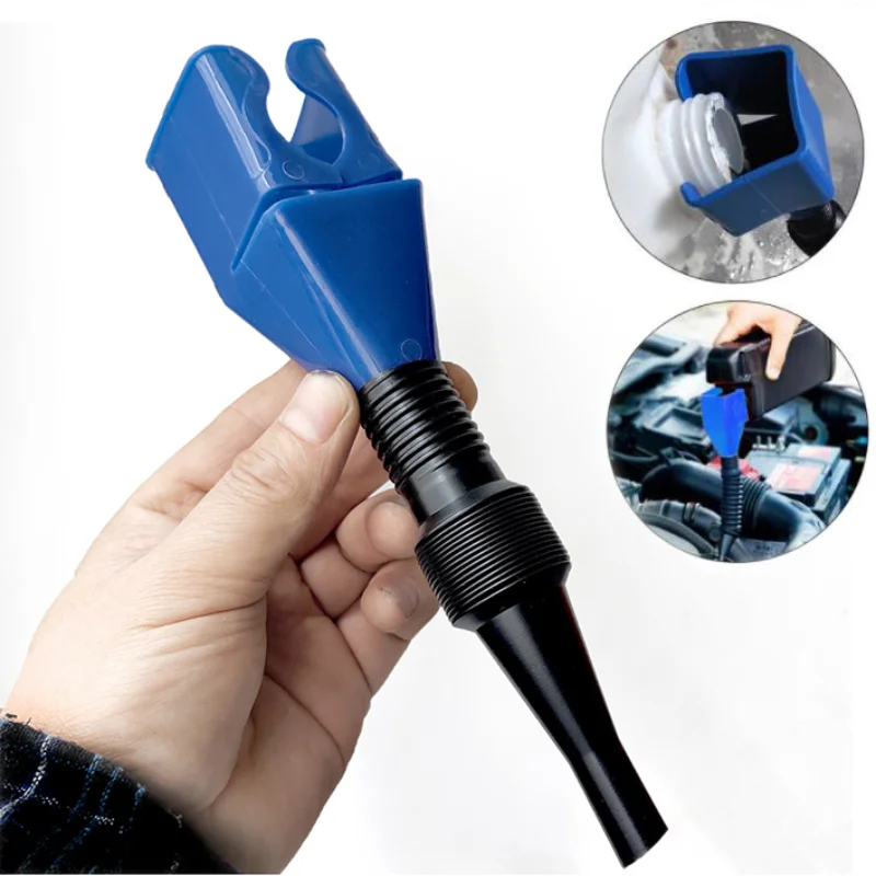 Kunststoff Auto Motorrad Tank Trichter Benzin Motor Öl Trichter Werkzeuge lange Schaft Schlauch Öl Trichter Kit Flüssigkeits wechsel Füll werkzeug Image
