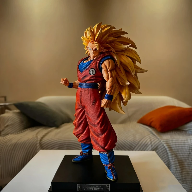 Dragon Ball 54 cm JT 2 % SSJ3 Goku Actionfiguren Große Größe PVC Exquisite Anime Statue GK Sammlerstück Modell Spielzeug Desktop Deco Geschenk