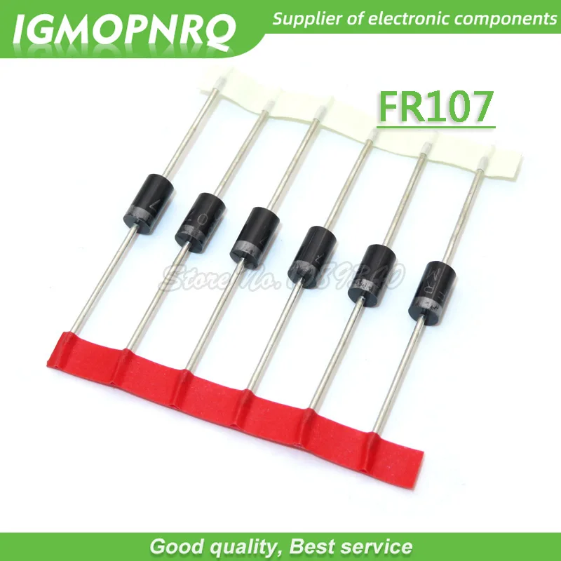 100 Stück Gleich richter diode fr107 1a 1000V do-41 fr107 igmopnrq Image