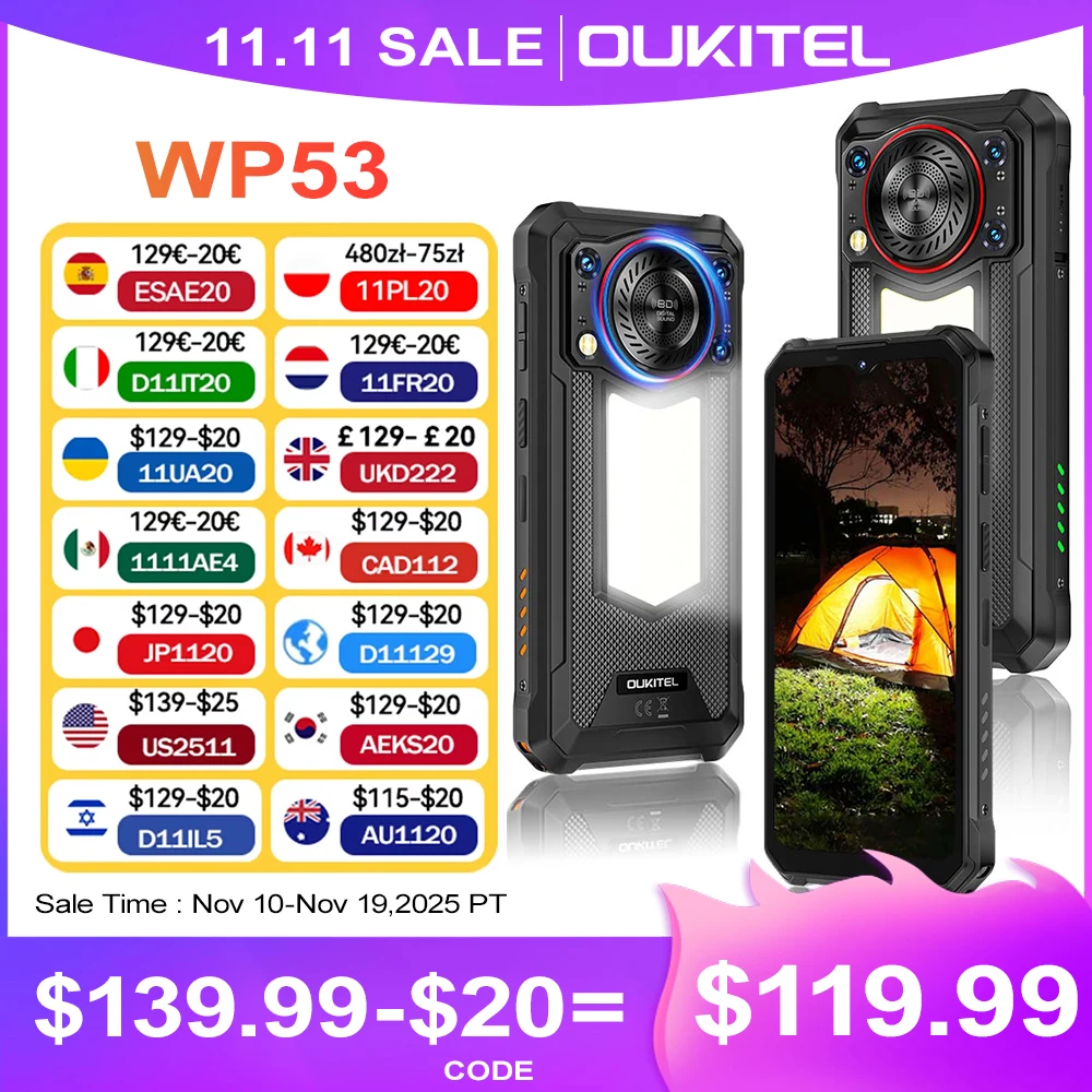 World premier Oukitel WP53 Rugged Phone 6.52