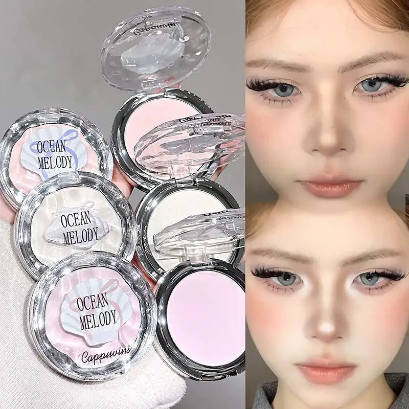 Natürlicher, praller Textmarker, seidig glatte, feine Pudertextur, hellt das Gesicht auf für einen Make-up-Look Image