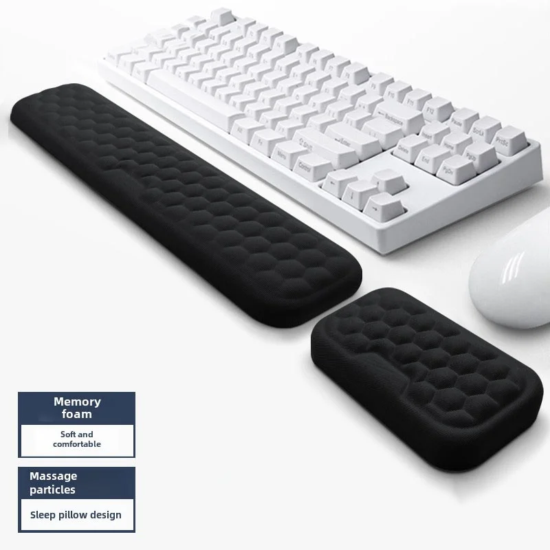 Tastatur Maus Handgelenk Schutz Rest Pad Ergonomische Büro Tippen Entspannen Handgelenk Memory Foam Maus Pad PC Computer Laptops Maus Pad Image