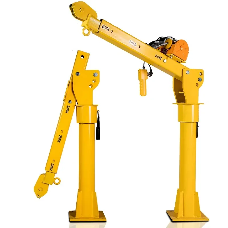 Fabrik-Direktverkauf 500 1000 kg elektrisch betriebener Kran 12 V 24 V 220 V 380 V Davit-Kran/kleiner Mobilkran mit Klapparm Image