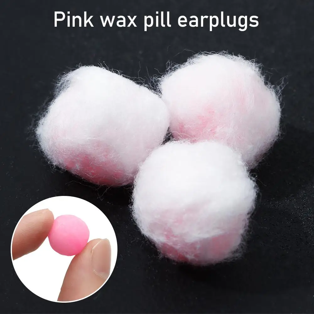 2/4/6/12/20PCS Weiche Wachs Baumwolle Ohrstöpsel Knetbare Rosa Ohrstöpsel Schlafen Schnarchen Schalldämmung Lärm Reduktion Ohrstöpsel Image