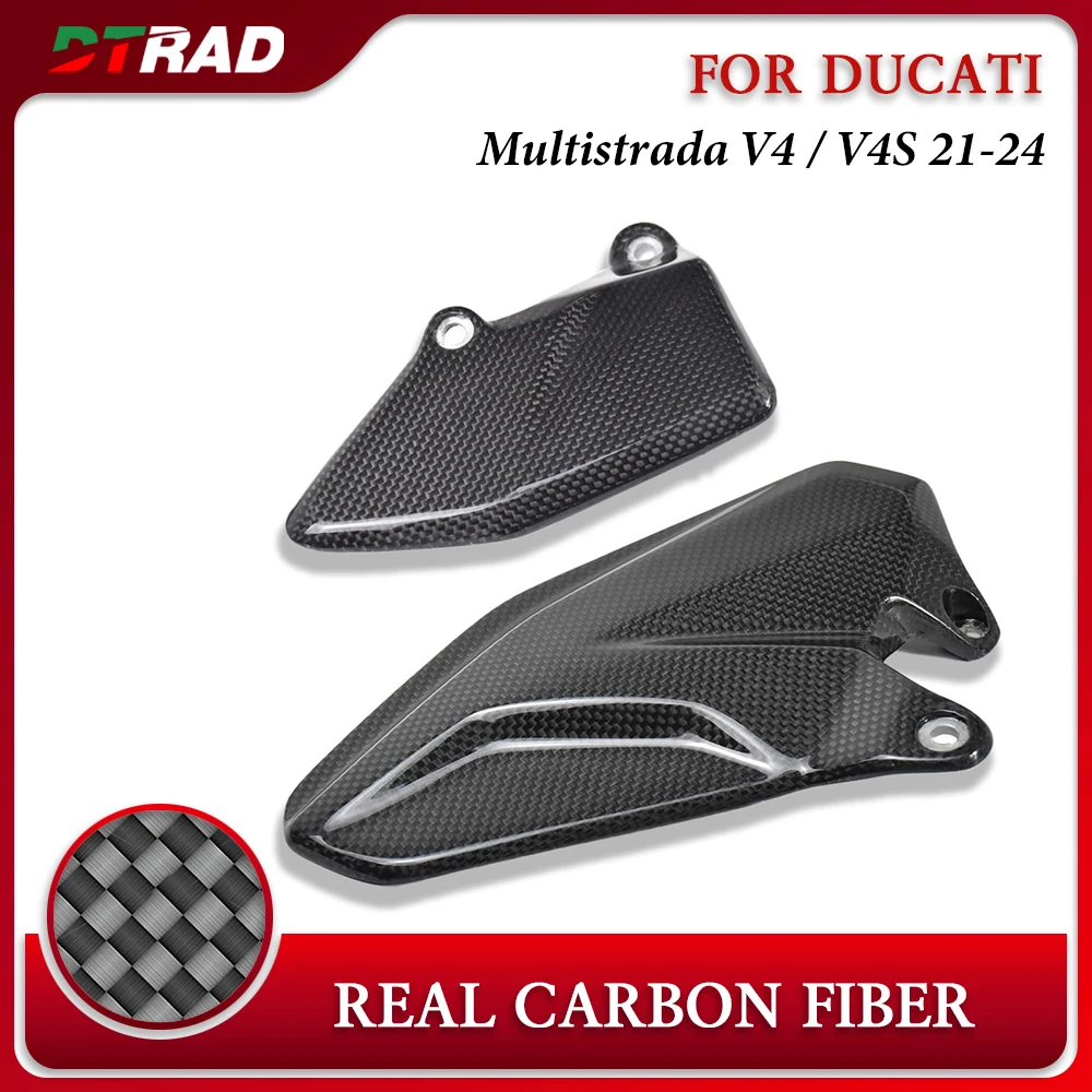 Per DUCATI Multistrada V4 V4S Pikes Peak/Sport/Rally 2021-2023 2024 Protezioni tallone in fibra di carbonio Accessori per la modifica del motociclo