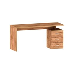 Dmora Schreibtisch Dchiellin, linearer Schreibtisch, Mehrzweck-Büroschreibtisch, 160x60h75 cm, Eiche Image