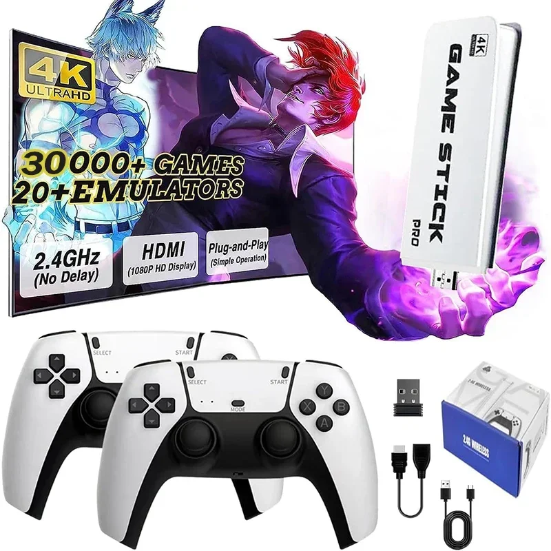 M15 jeu vidéo bâton 4K 64G 30000 + jeux rétro Console de jeu vidéo portable manettes sans fil HD jeu Console 20 + simulateurs