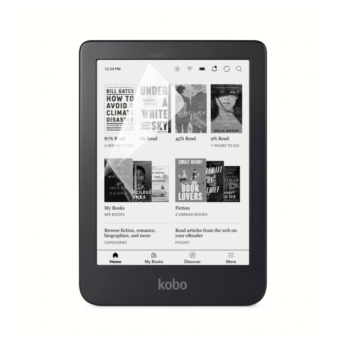 Lobwerk 2x Klarsichtfolie Displayschutz für Kobo Clara 2E 2022 BW 2024 Tolino Shine 5 Tolino Shine 4 6 Zoll Displayfolie Kratzschutz Image