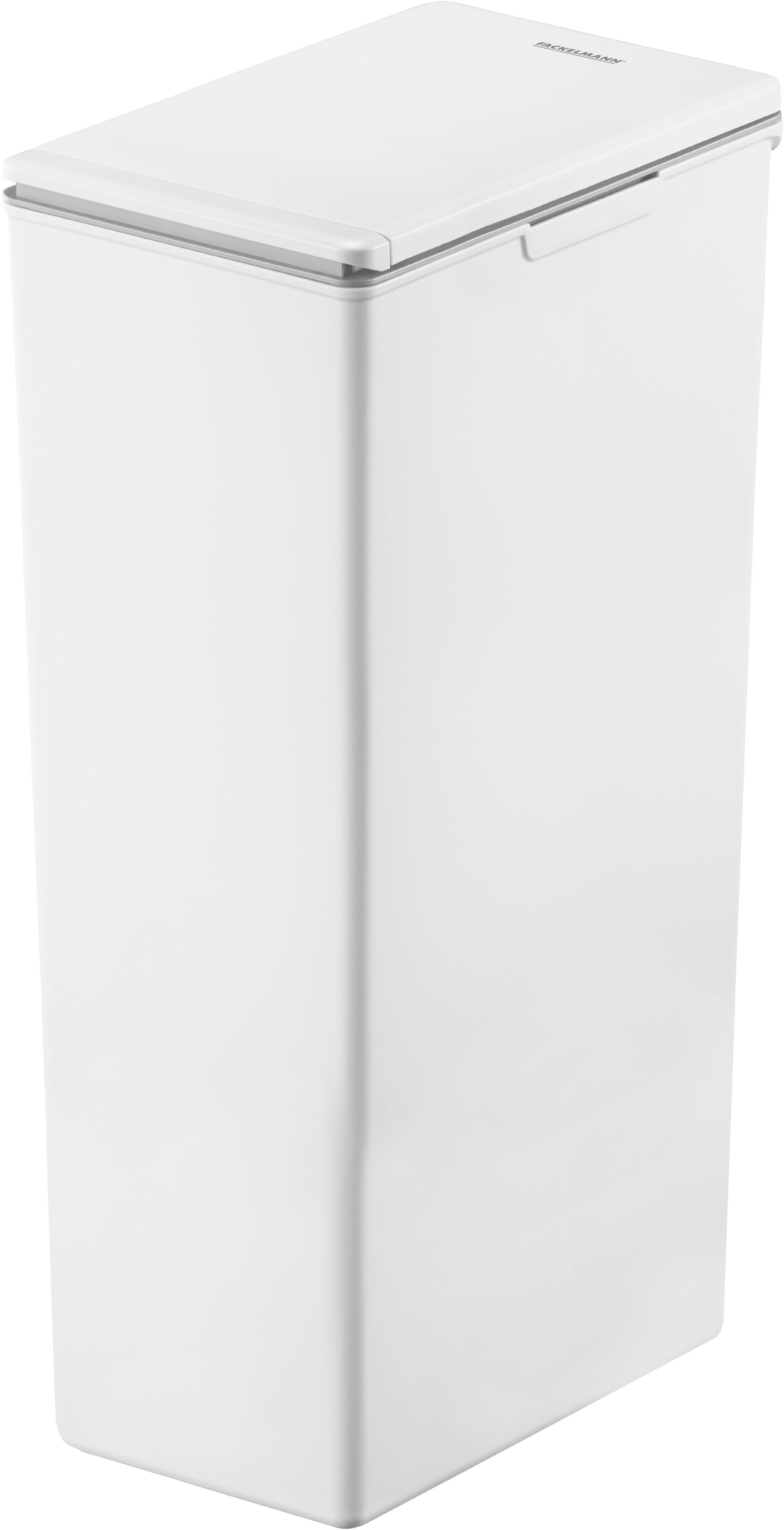 Mülleimer FACKELMANN "OSLO, Touch Abfalleimer", weiß matt, B:23cm H:61cm T:36cm, Kunststoff, Mülleimer, Mülleimer, ideal als Mehrfachsammler, leicht & robust mit sanfter Touch-Öffnung