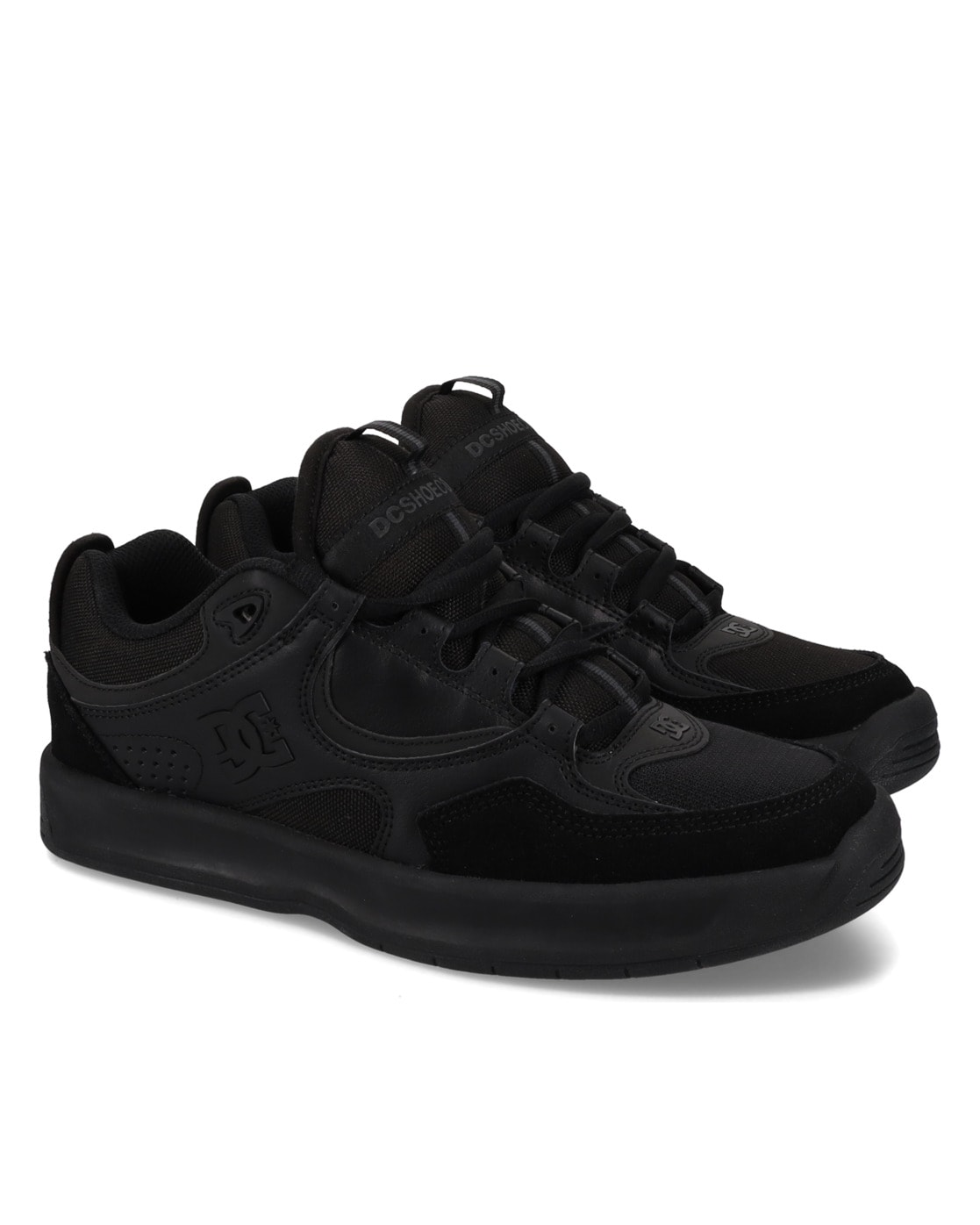 Skateschuh DC SHOES "Kalynx Zero", Herren, Gr. 6,5(38,5), schwarz (schwarz, schwarz, schwarz), Obermaterial: Leder (Kuh) / Futter: Textil / Außensohle: Gummi, Schuhe