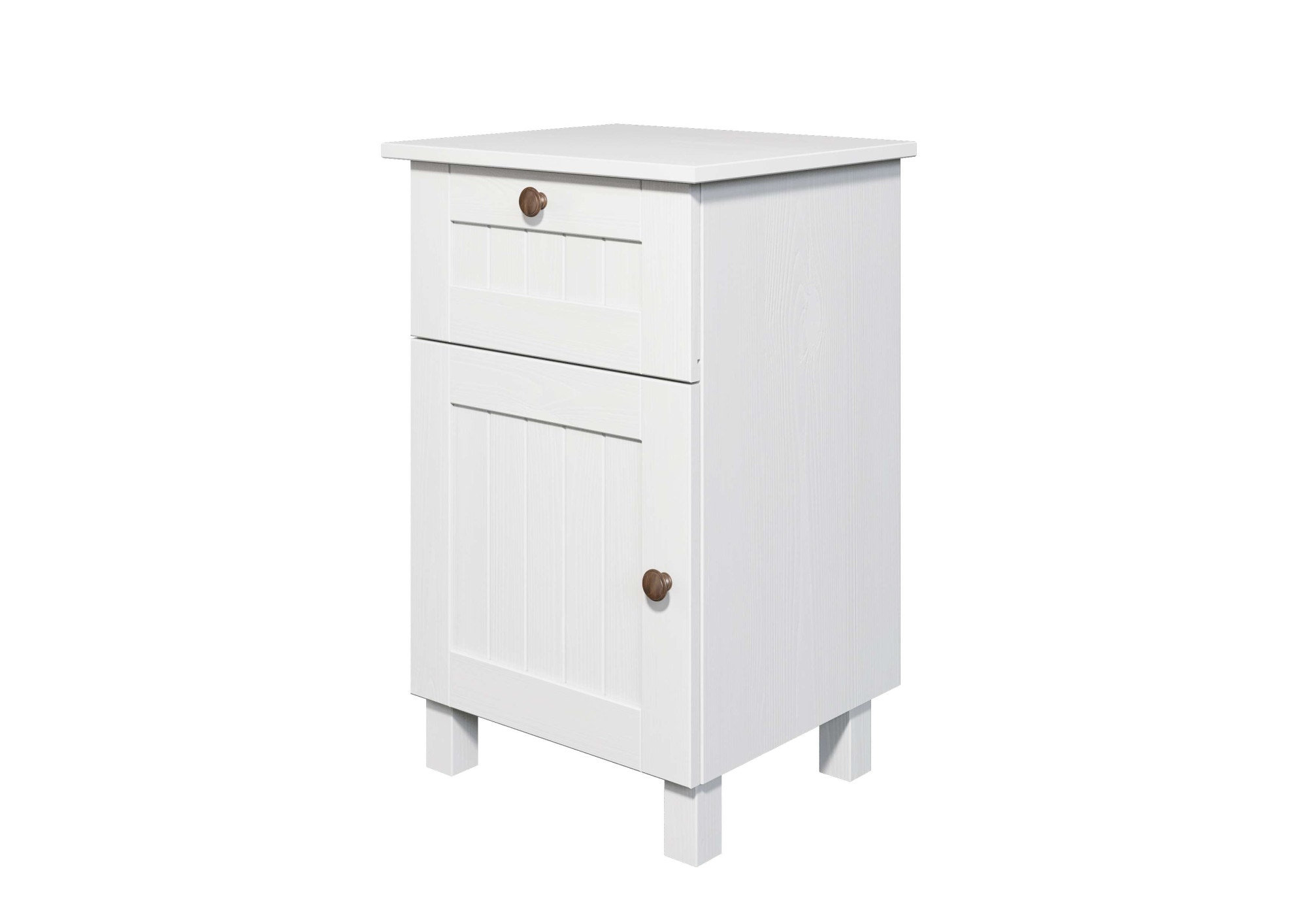 Nachtkommode OTTO HOME "Juventus, Nako, Nachttisch", weiß, B:42cm H:65cm T:38cm, Massivholz, Sideboards, mit einer Schublade, aus massiver Kiefer, FSC-zertifiziert