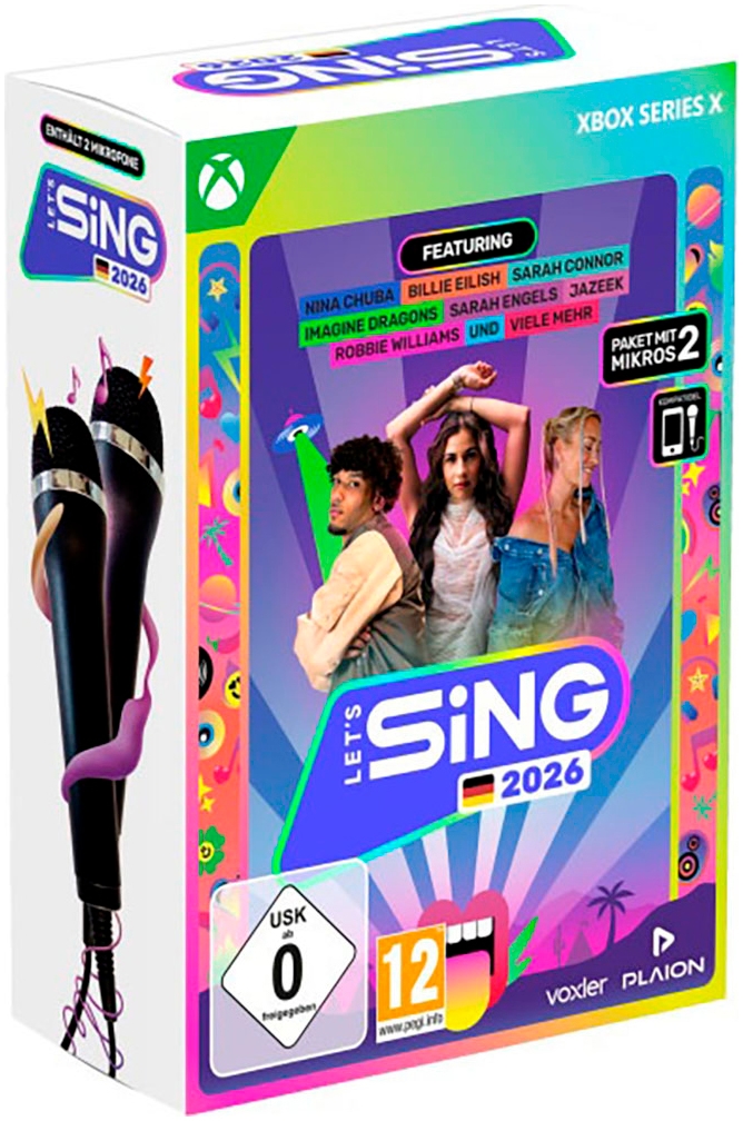 RAVENSCOURT Spielesoftware "Let’s Sing 2026 German Version (+ 2 Mics)", transparent (ohne farbbezeichnung), Xbox Series X, Spielesoftware