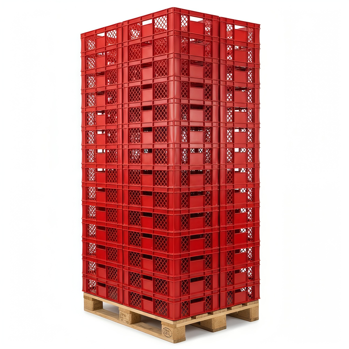 Logiplast 56 Stück Bäckerkisten Brotkisten 600 x 400 x 150 mm in Rot Image