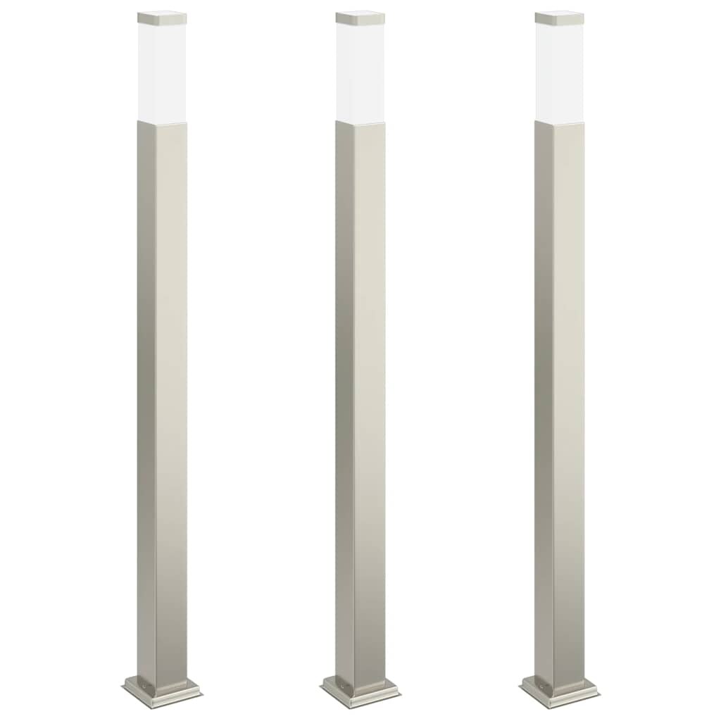 vidaXL Pollerleuchten 3 Stk. 110 cm Edelstahl IP44 Image