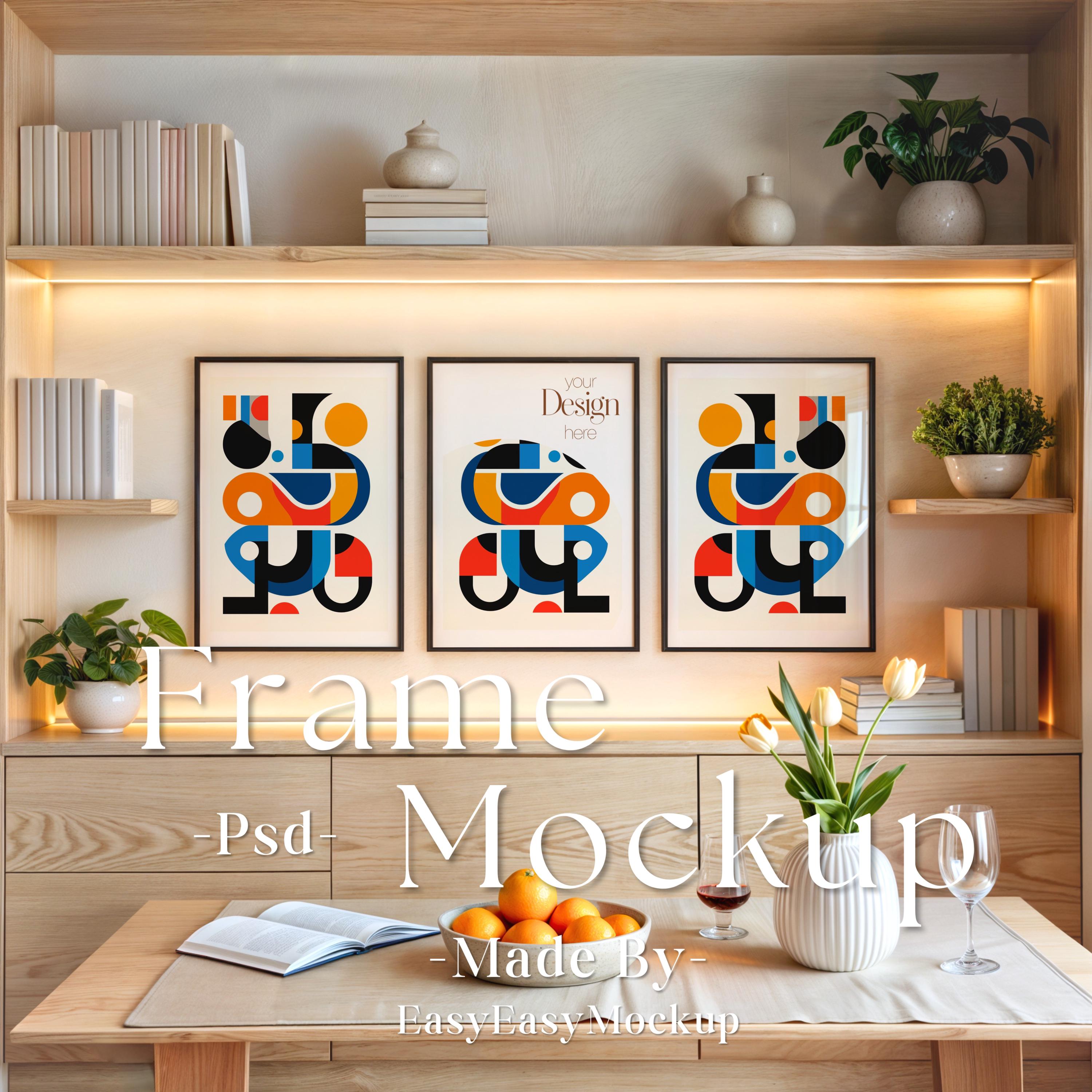 Set di 3 cornici mockup, cornice verticale PSD, cornice per foto mockup, cornice per foto mockup, mockup primo piano, mockup cornice da cucina mockup,