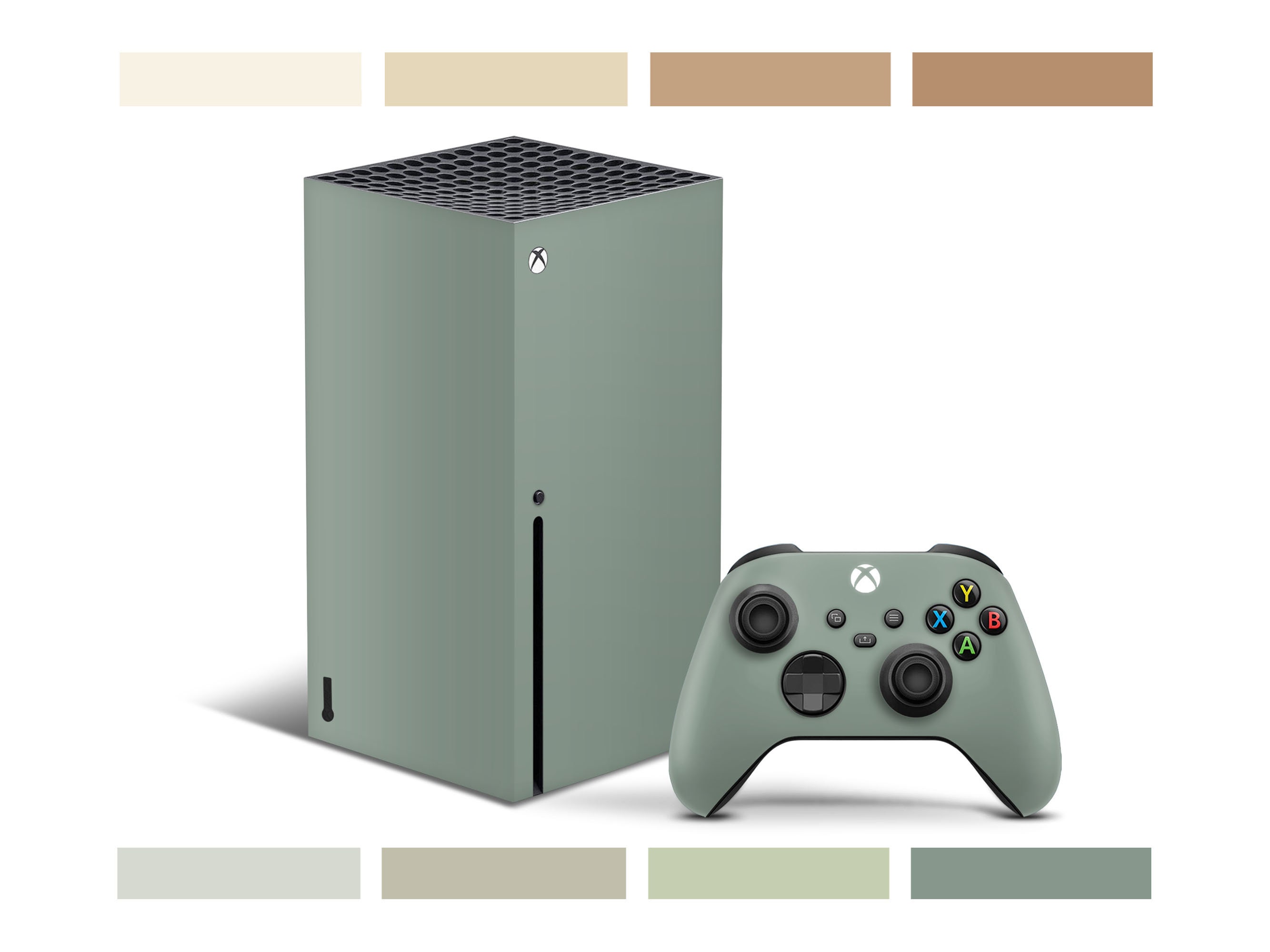 Skin Xbox Series X serie Naturale, Xbox Series S Beige Neutro Verde Pastello, Crema, Latte, Mocha, Marrone, Matcha, Eden, Salvia Cover Xbox 3 M