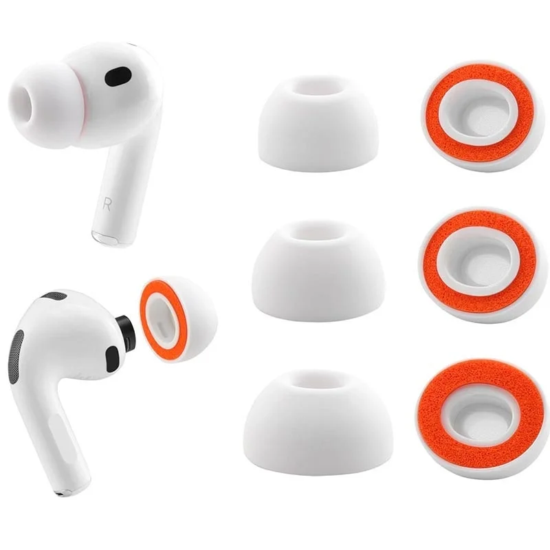 2 stücke Memory Foam Ohr Tipps Für Apple AirPods Pro 2 1 Silikon Ohr Kissen Ersatz Kopfhörer Ohrpolster Ohr Stecker kappe Zubehör Image