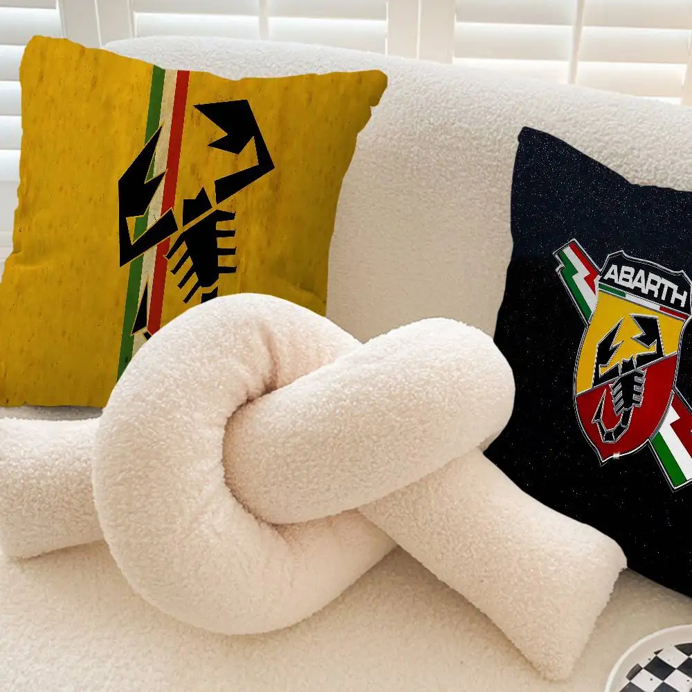 A-Abarth Auto-Kissenbezug, Auto-Kissenbezug für Sofa, Auto, Weihnachtsgeschenk, 40 x 40 cm, 45 x 45 cm