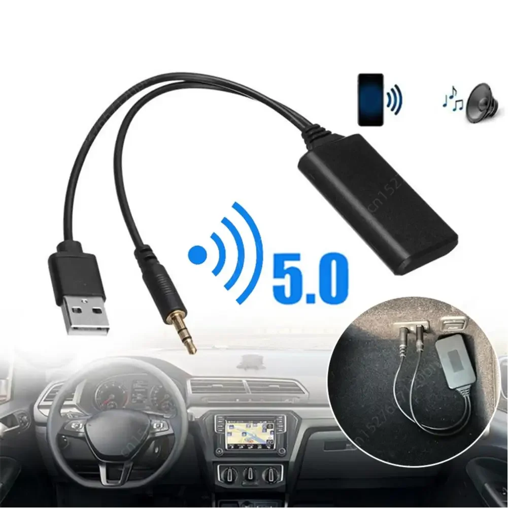 1/2pcs universeller drahtloser Bluetooth-kompatibler Audio empfänger Autozubehör Bluetooth-kompatibler Musik empfänger Aux Adapter Image