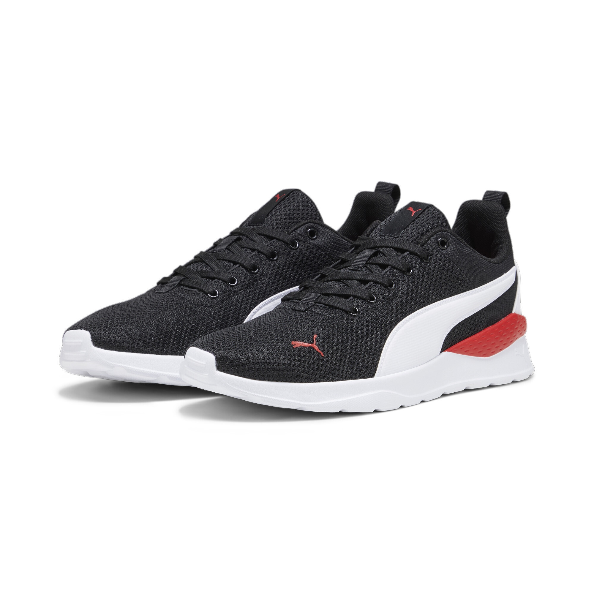 Sneaker PUMA "Anzarun Lite Sneakers Erwachsene", Herren, Gr. 40, schwarz (schwarz, weiß for all time rot), Obermaterial: Synthetik, Textil; Futter: Textil; Innensohle: Textil; Laufsohle: Synthetik, Gummi, Schuhe Sneaker