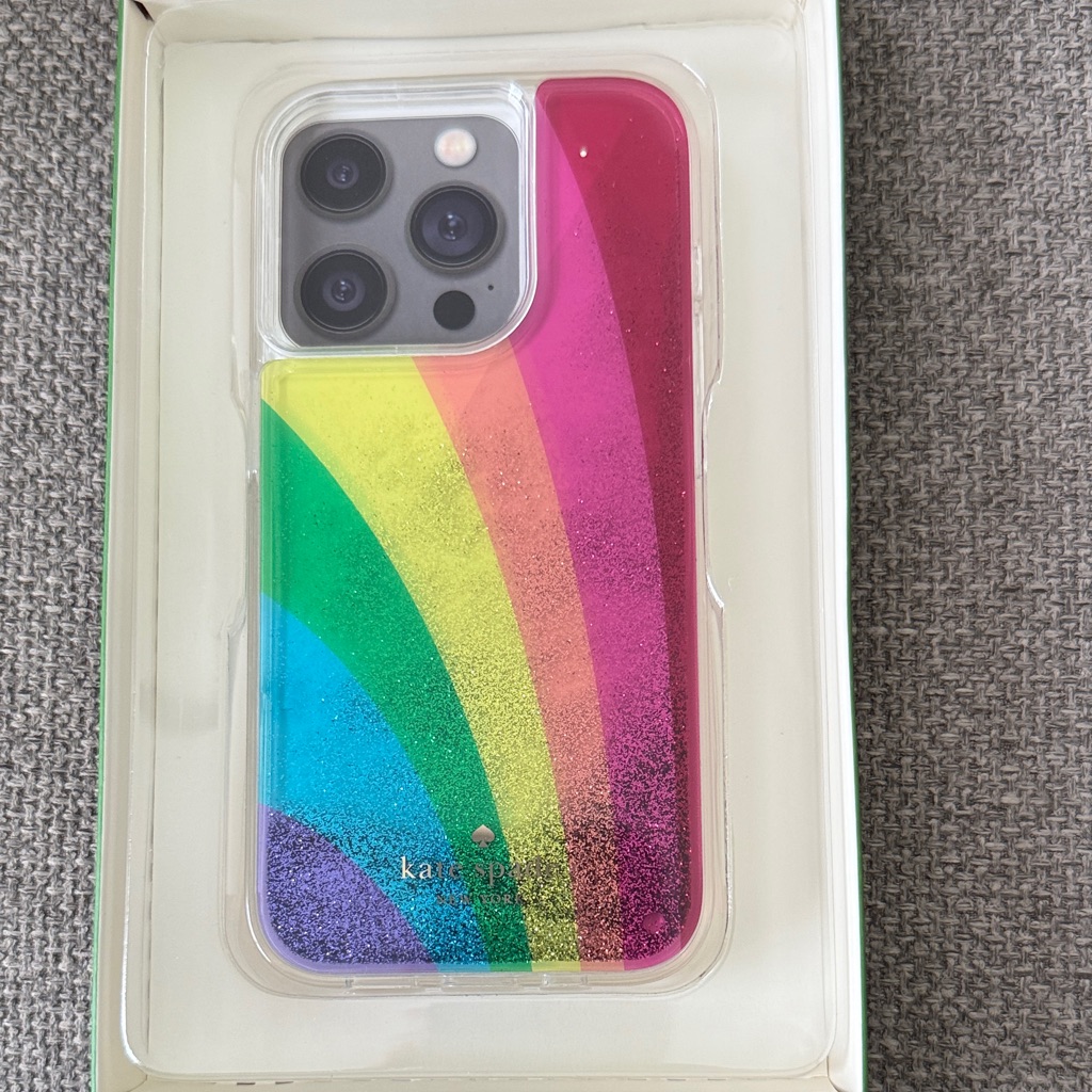 Kate Spade Cell Phones & Accessories | Kate Spade Iphone 15 Pro Rainbow Glitter Phone Case | Color: Pink/Red | Size: Iphone 15 Pro