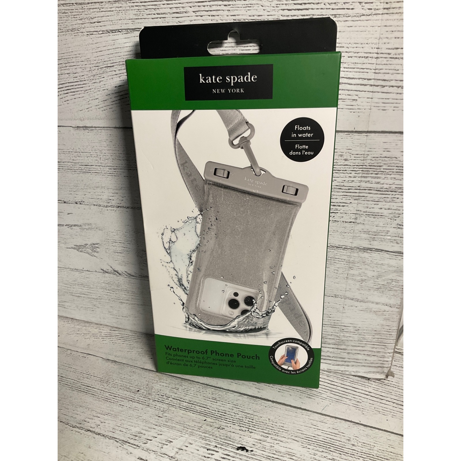 Kate Spade Cell Phones & Accessories | Kate Spade Phone Crossbody Lanyard Sparkle Silver Universal Waterproof Case | Color: Silver | Size: Os