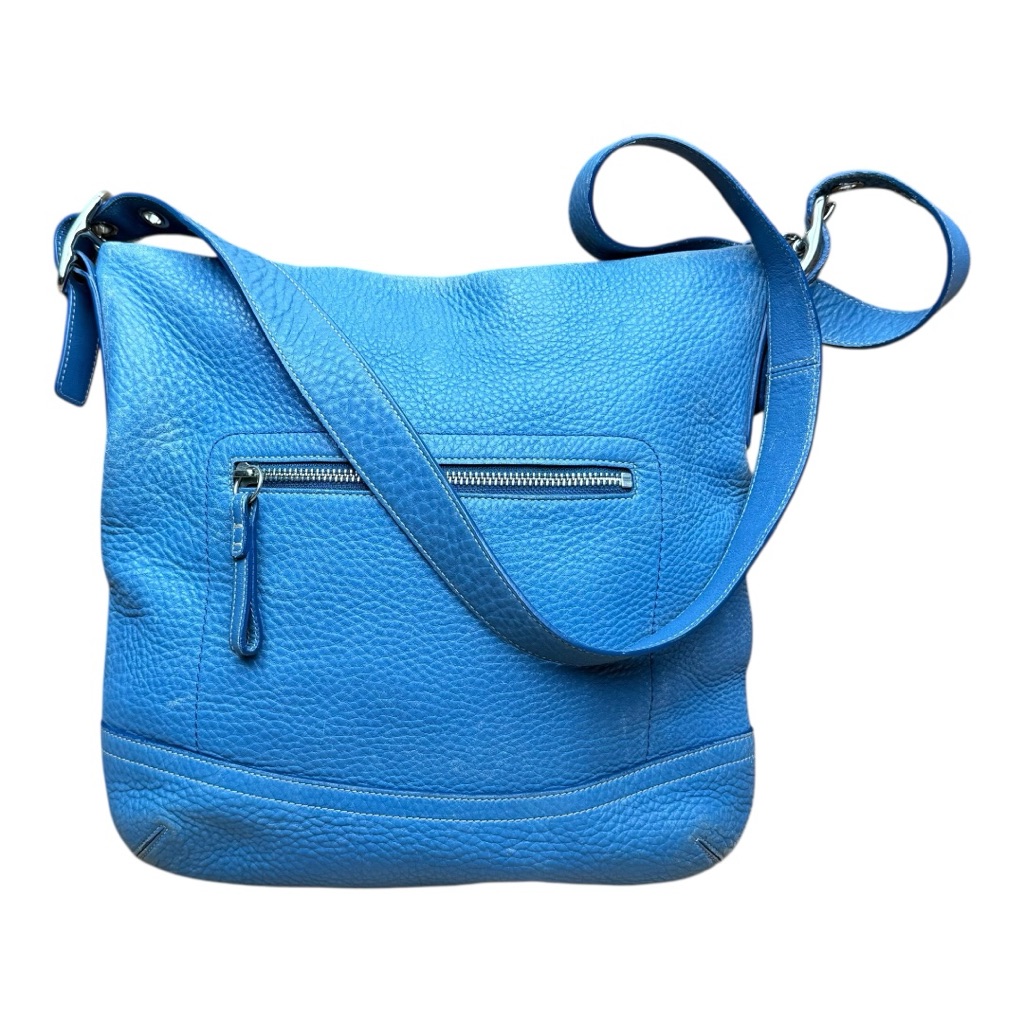 Coach Bags | Coach Blue Pebbled Leather Handbag Gallery Shoulder Purse Handbag - F02188 | Color: Blue | Size: Os