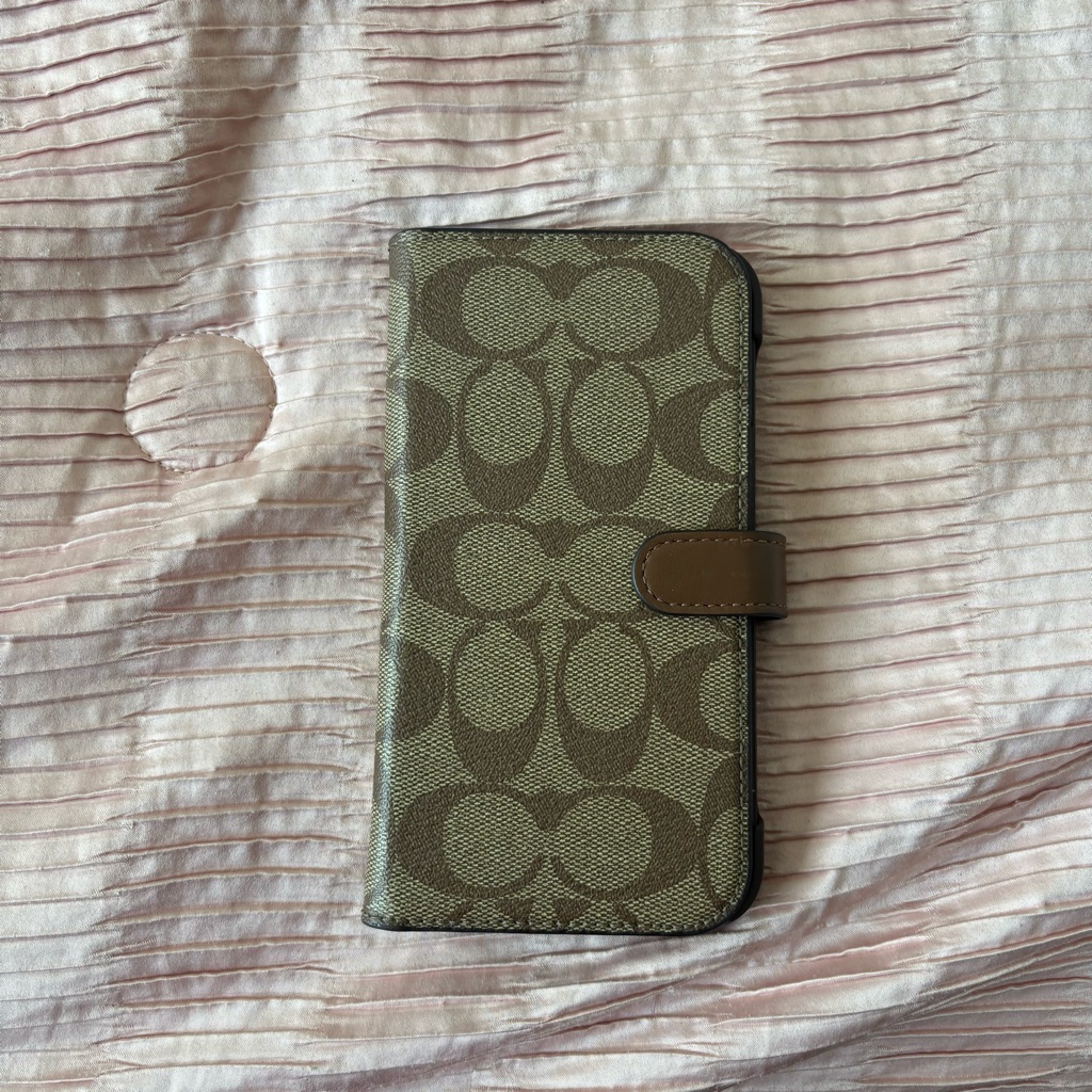 Coach Cell Phones & Accessories | Coach Olive And Brown Signature Phone Case | Color: Brown/Tan | Size: Os