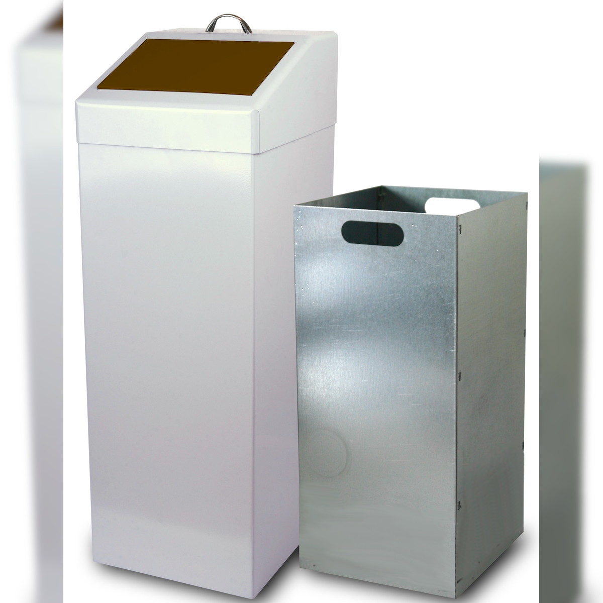 Szagato Wertstoffsammler 87 ltr., HxBxT: 90x34x38cm, braun, inkl. Innenbehälter 87 ltr. (Abfalleimer, Abfallbehälter, Mülleimer) Image