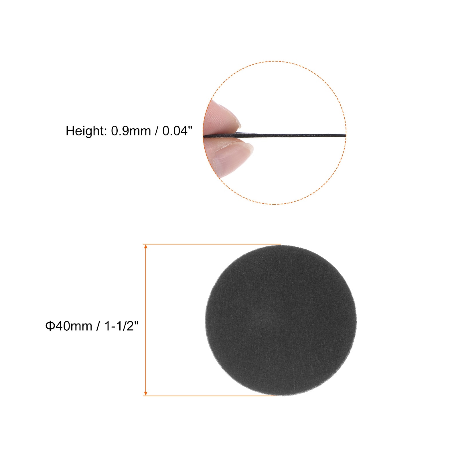 Round Adhesive Felt, Craft Stickers Non-Woven Fabric