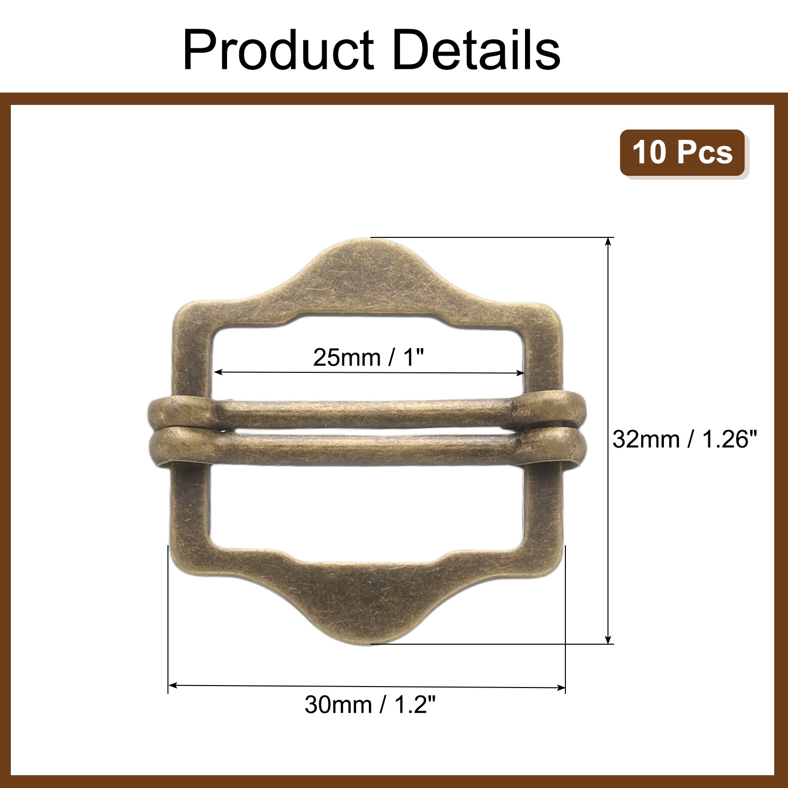 Adjustable Slide Buckle Metal Strap for Suit Vest Purse Bag Hardware Making Supplies