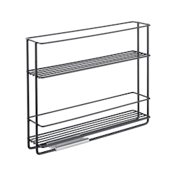 Verschiebbares Gewürzregal IN&OUT LAVA Serie von Metaltex. Ausführung Touch-Therm® Schwarz Farbe Image