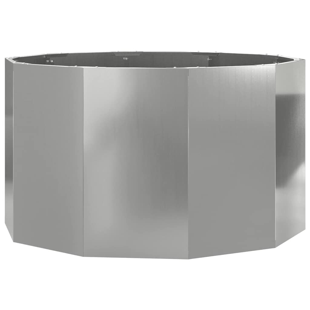 vidaXL Pflanzkübel Silber 90 x 90 x 50 cm Verzinkter Stahl Image