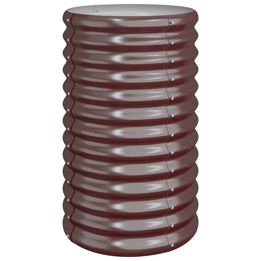 vidaXL Pflanzkübel Verzinkter Stahl 40x40x68 cm Braun Image