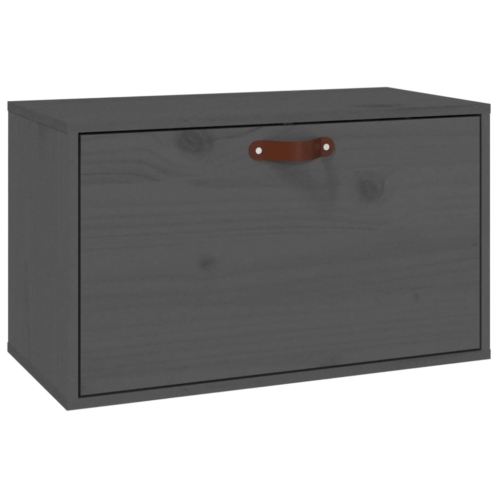 vidaXL Wandschrank Grau 60x30x35 cm Massivholz Kiefer Image