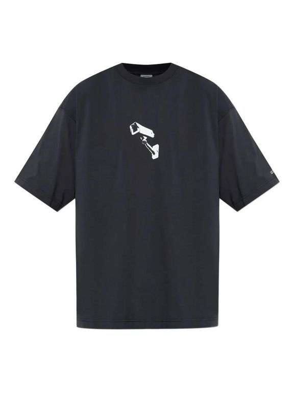 T-Shirt With Print - Black - Vetements Tops