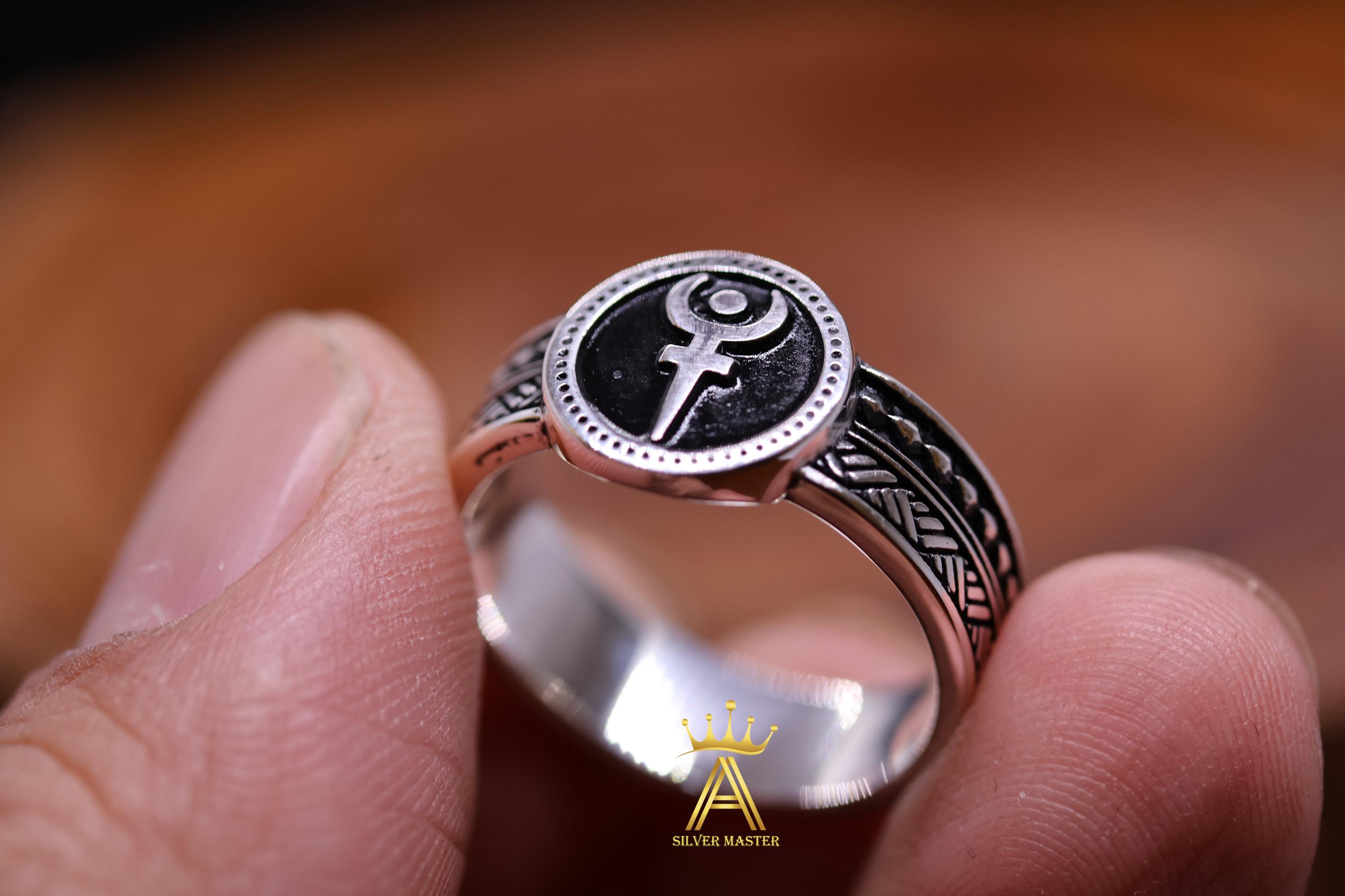 Anello di Ade in argento Anello di Ade Anello con sigillo di Ade in argento 925 Gioielli di Ade
