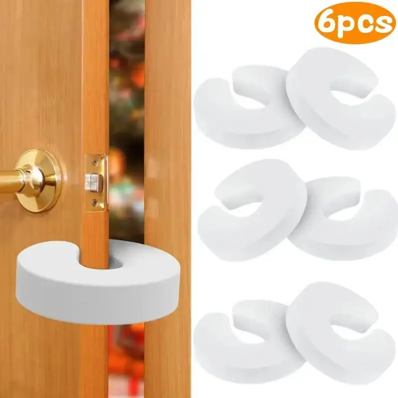 6/12Pcs Tür Stopper Kinder Kinder Schutz EVA C Form Tür Stopper Baby Sicherheit Schützen Tür stop Jammer Weiche Schaum Tür Clip