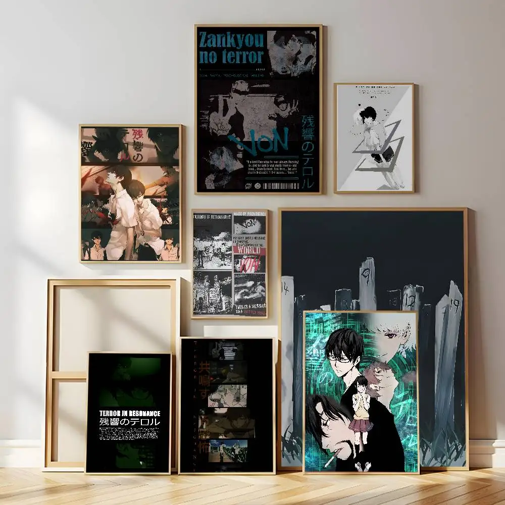 Anime T-Terror In Resonance Poster Selbstklebende Wandkunst Dekorationen Raumdekoration HD Rahmenlos Image