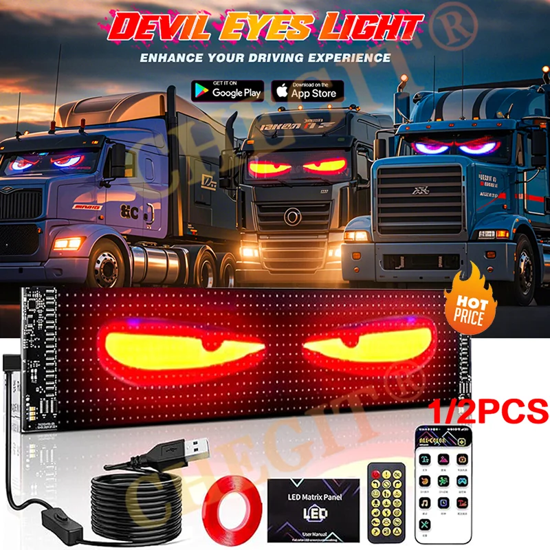 LED Matrix Pixel Panel Light Bluetooth App 5V USB Control Scrolling Advertising LED Car Sign Animation Programmable For Car Sho