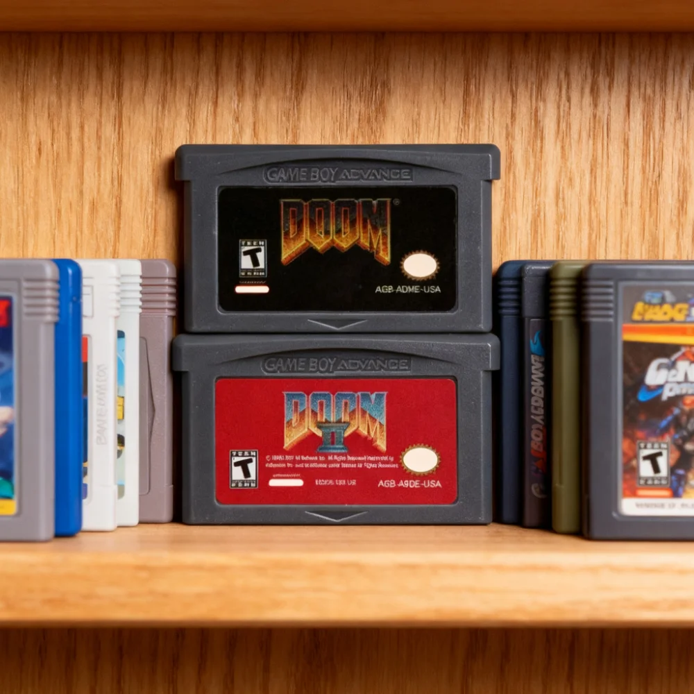 GBA Game Cartridge Doom Series Game DOOM Series Cartridge 32-Bit Video Game Console Card DOOM 1 DOOM 2 For GBA GBASP NDSL