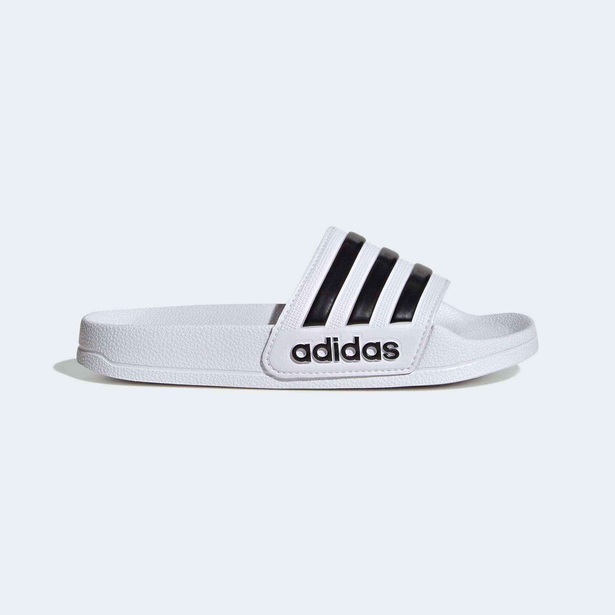 adidas Sportswear Kids Unisex Adilette Shower Slides - White & Black - Size UK 1 | adidas Sportswear Sale | Discount Designer Brands