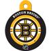 Boston Bruins NHL Personalized Engraved Pet ID Tag, 1 1/4" W X 1 1/2" H, Large, Black