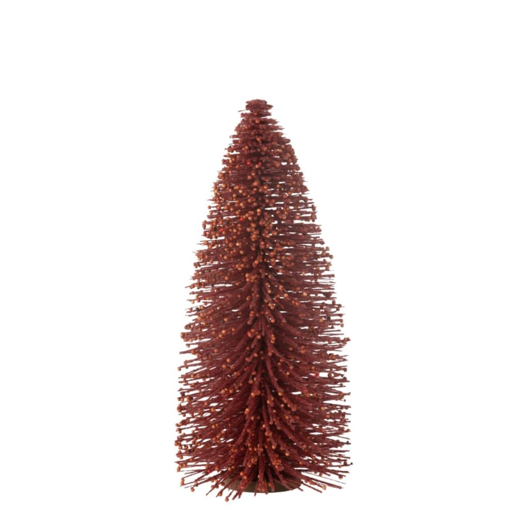 Sapin de Noël artificiel en plastique rouge 20x20x48 cm