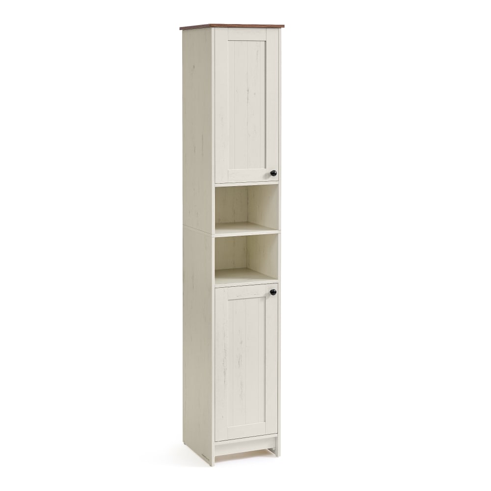 Meuble de salle de bain haut réglables 30 x 30 x 170 cm blanc